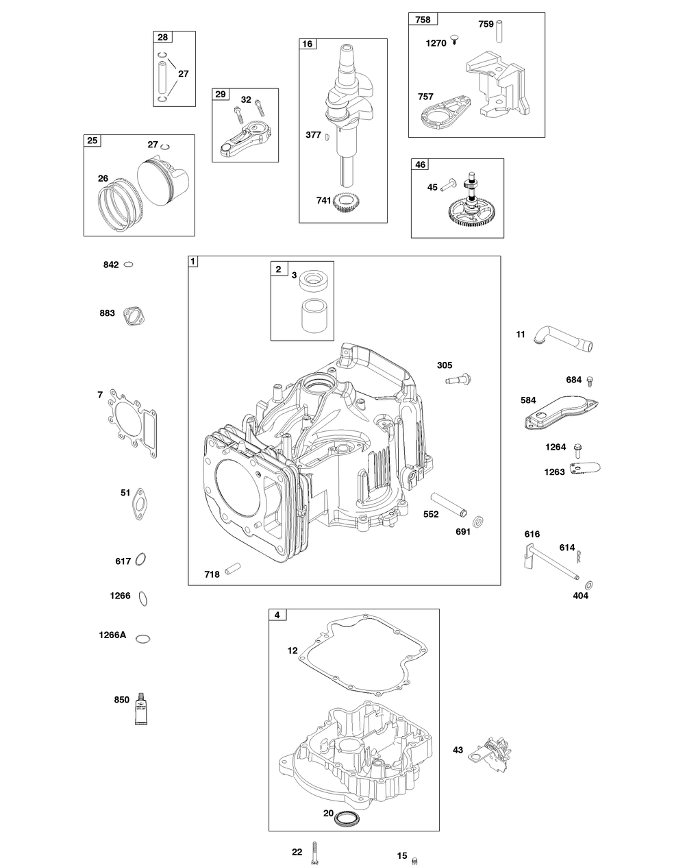 592055 Diagram and Parts List for 592055  Briggs and Stratton Engine